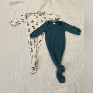 Oranges + Teal Knotted Gowns